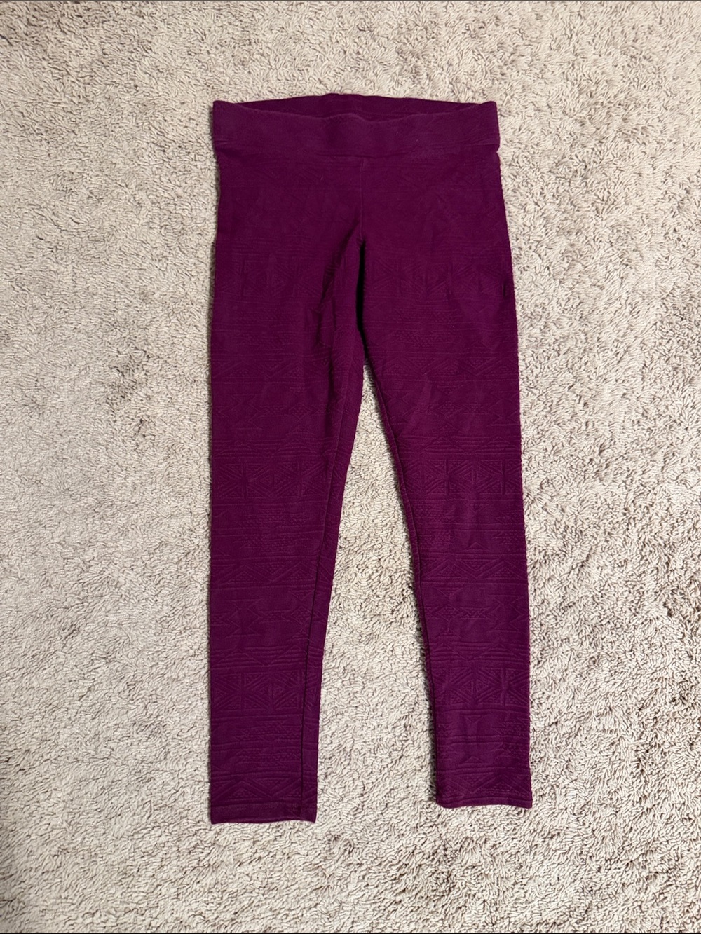 American Eagle Outfitters Girls' Textured Leggings - Plum